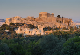 Acropolis as the sun begins to set